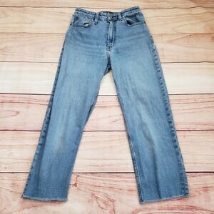 Abercrombie & Fitch Jeans Womens 28 Blue Light‎ Wash Ankle Straight Leg Denim *